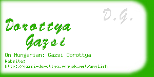 dorottya gazsi business card